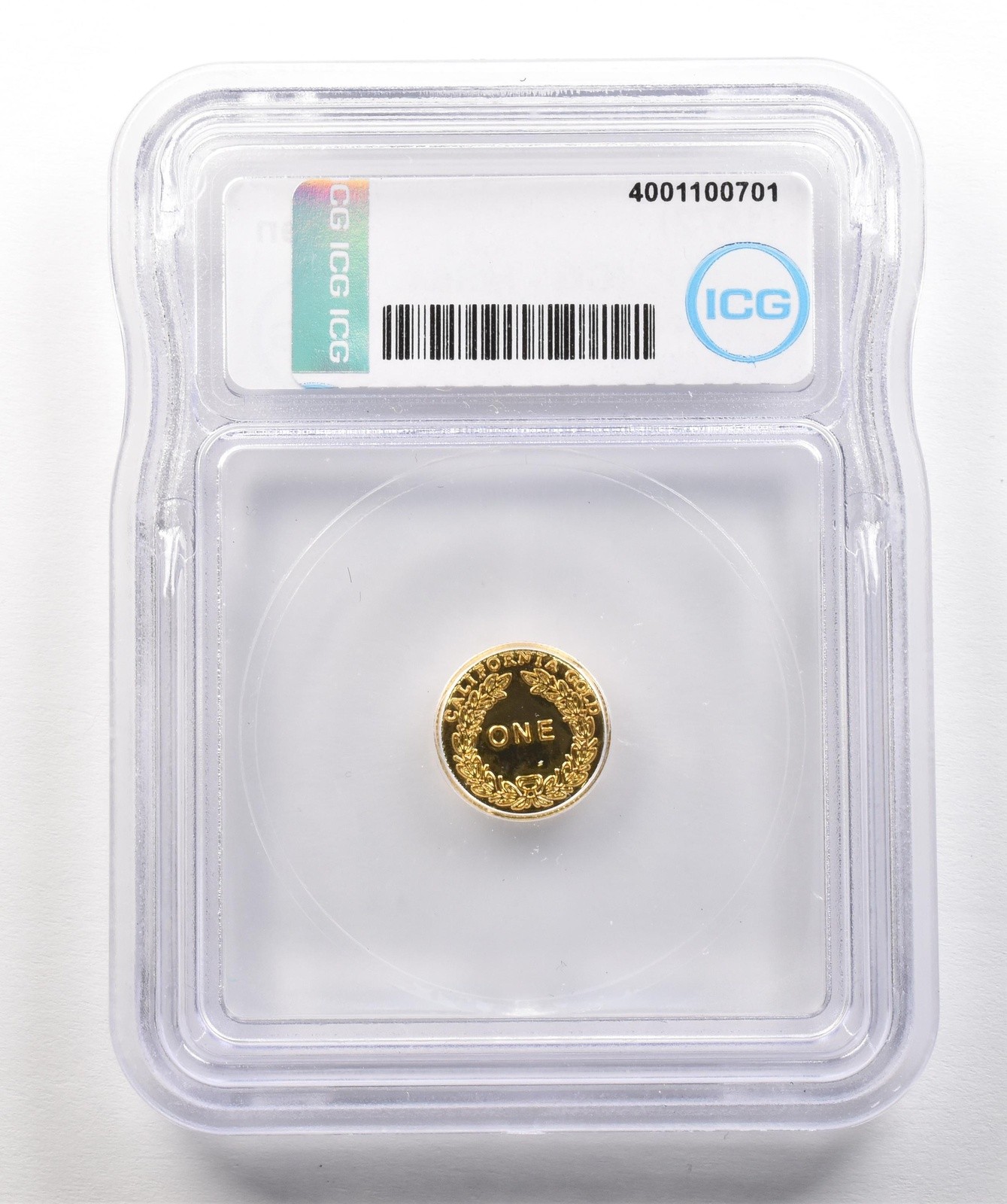 (1872) California Fractional Gold Token Indian Head Dollar MS64 ICG *4928