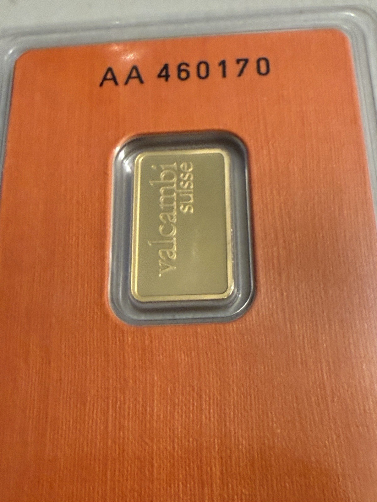 2.5 Gram Valcambi Gold Bar (New w/ Assay)