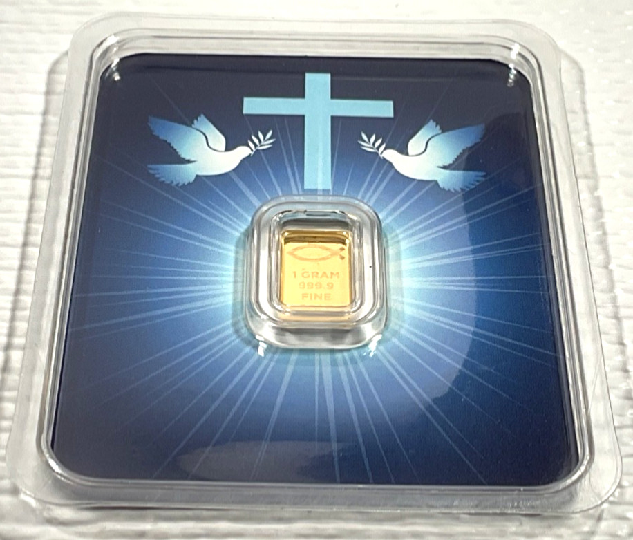 1 gram Gold Bar – Blessings of Jesus Christ (Dove & Cross TEP)