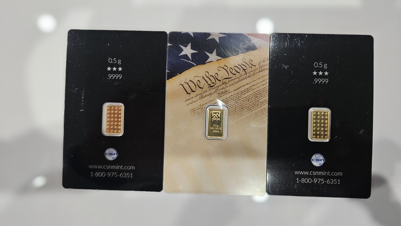 1/2 Gram Gold Bar .9999– Pure Investment Grade-‘We The People-Frontier Mint’