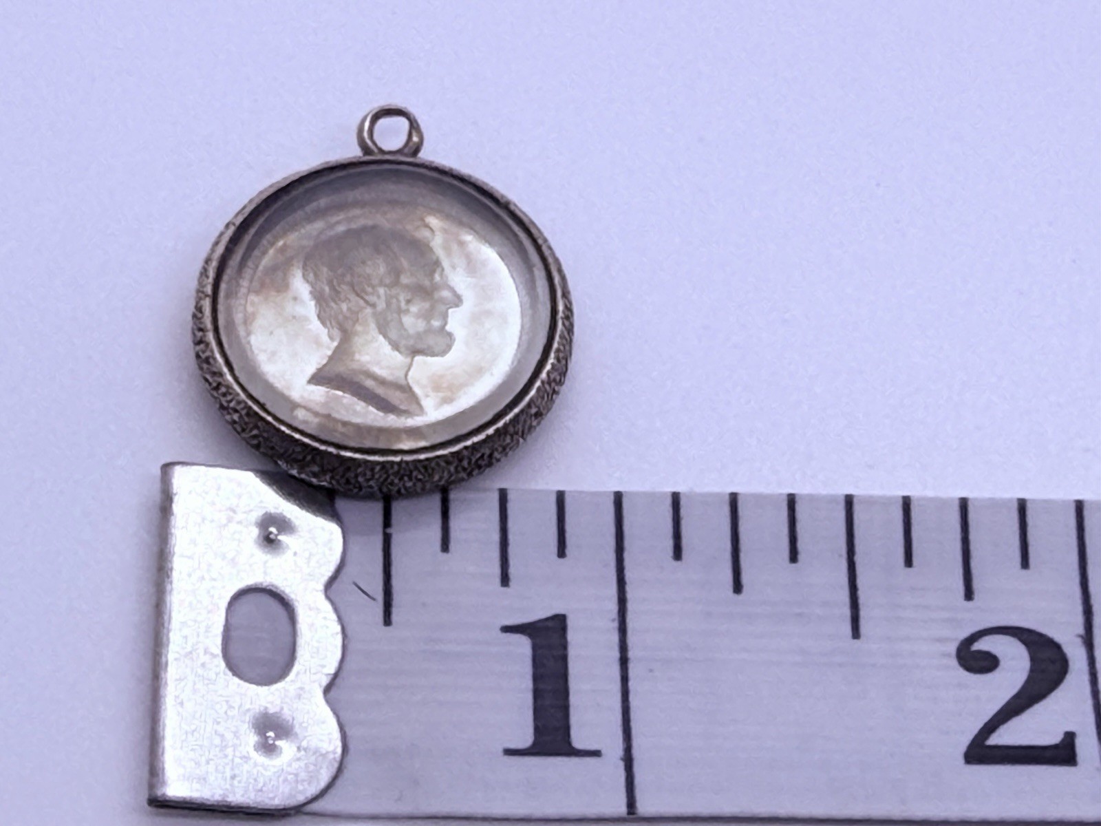 Rare and beautiful Circa 1865 Washington / Lincoln Medal / In 14k Gold Pendent