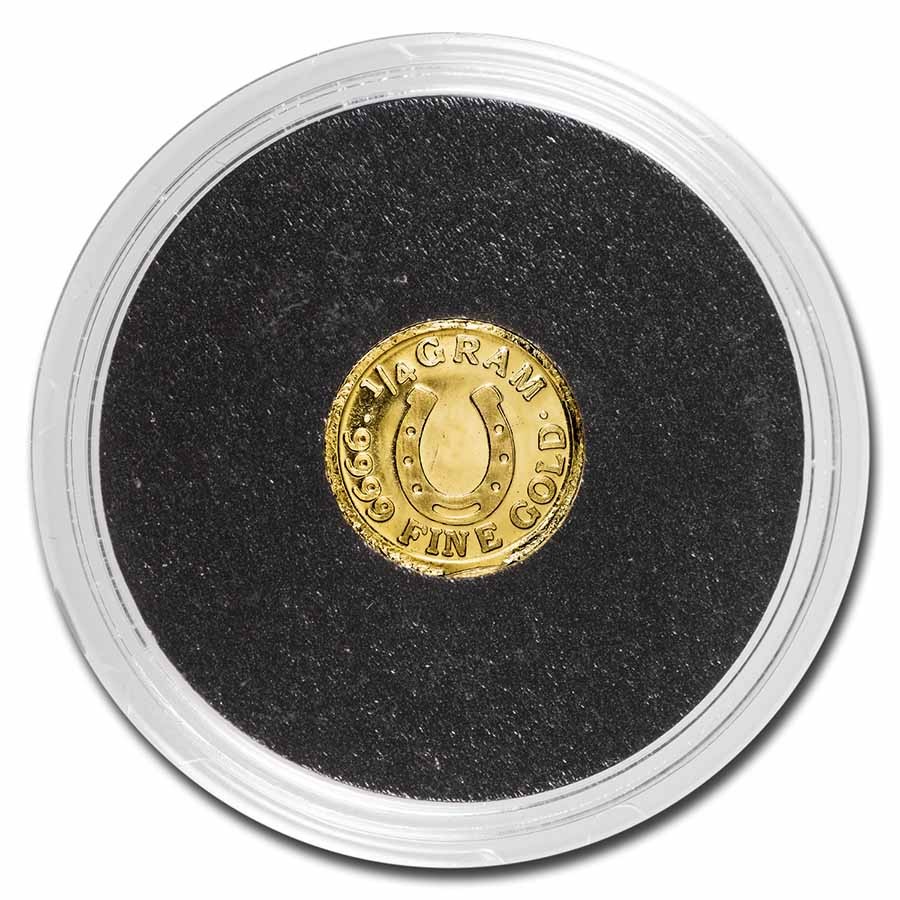 1/4 gram Gold Round – Horseshoe