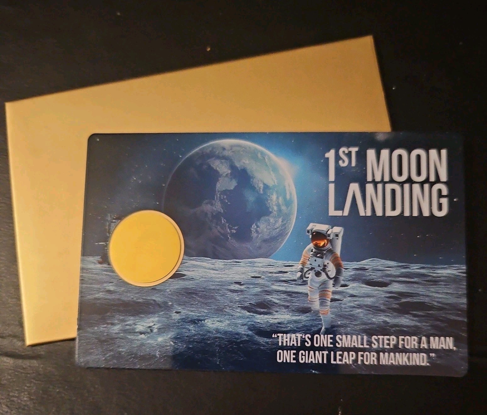MOONLANDING 1/1000 Oz Gold Coin 3000 Francs Chad 2024