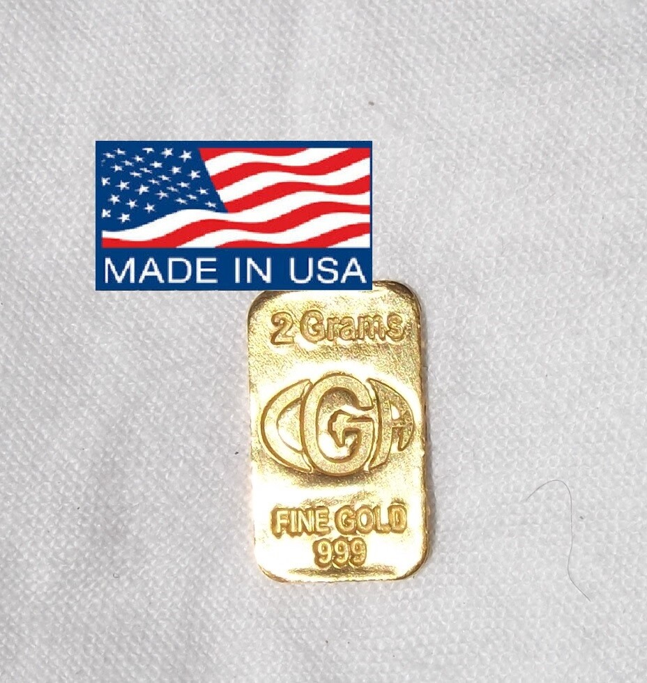 2 gram GOLD CGA BULLION Year of the DOG Gold Sealed ingot (In Assay).2 DAY SHIP