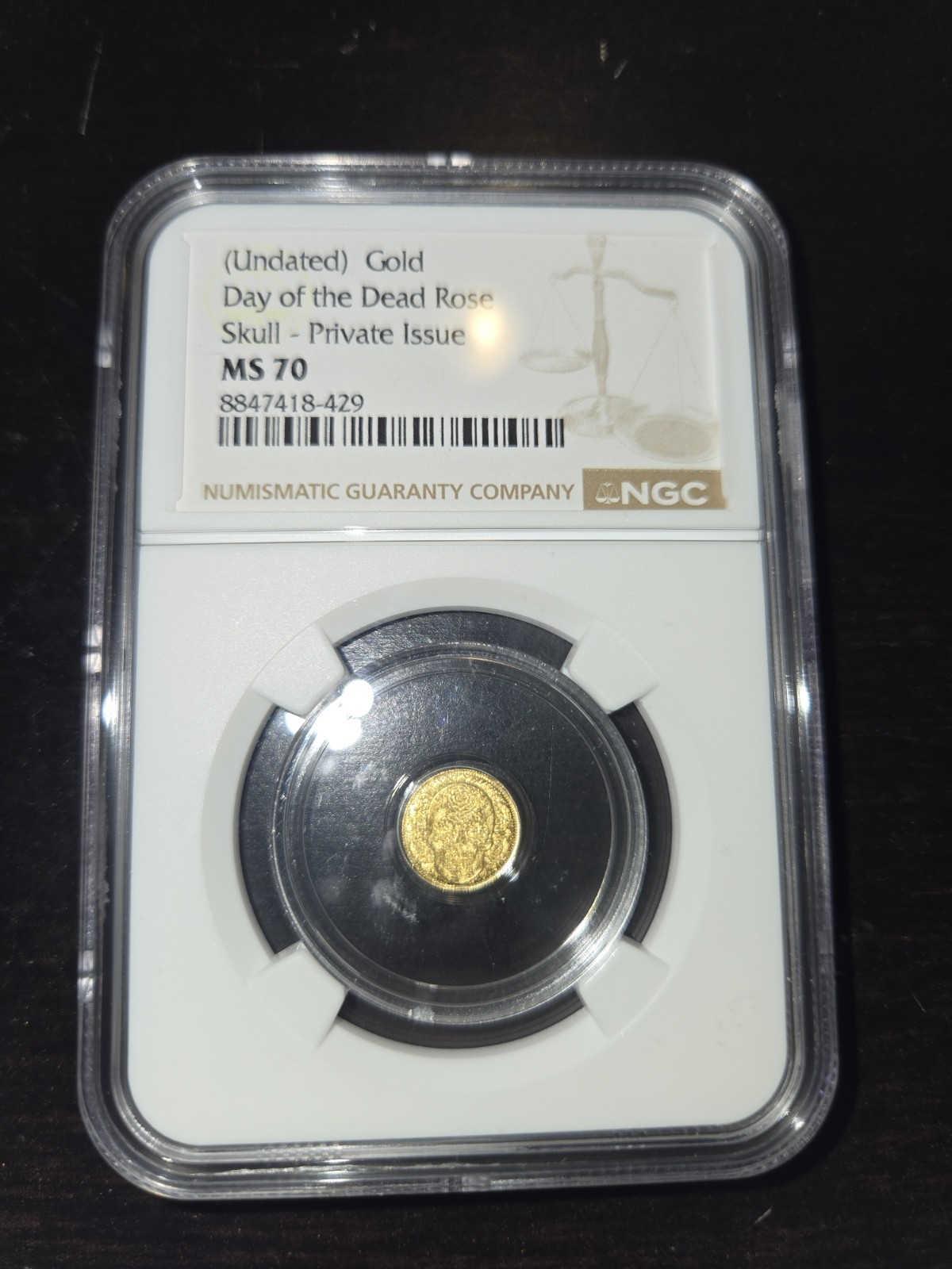 GOLD Day of The Dead Rose MS70 NGC 1/200 Round Lim Edition Private Issue