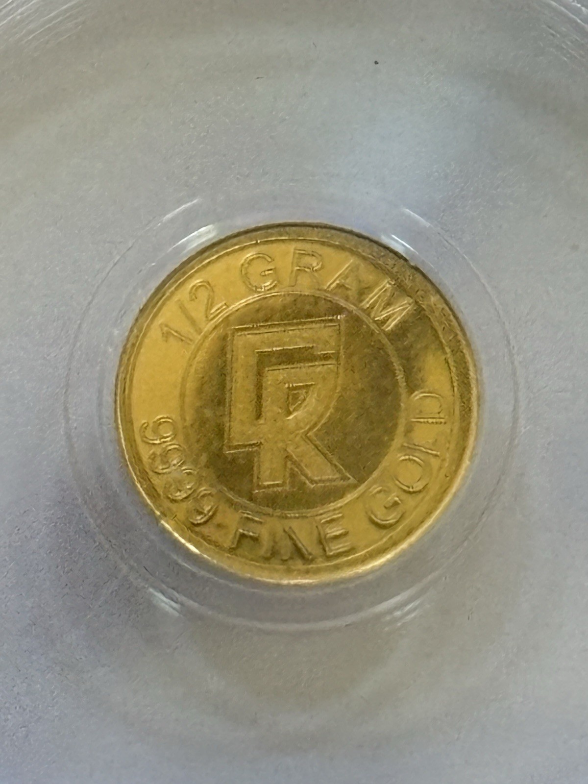 0.5 Gram Gold Clean Ripz Round ICG MS70 PL .9999 Fine Gold Fractional Rare
