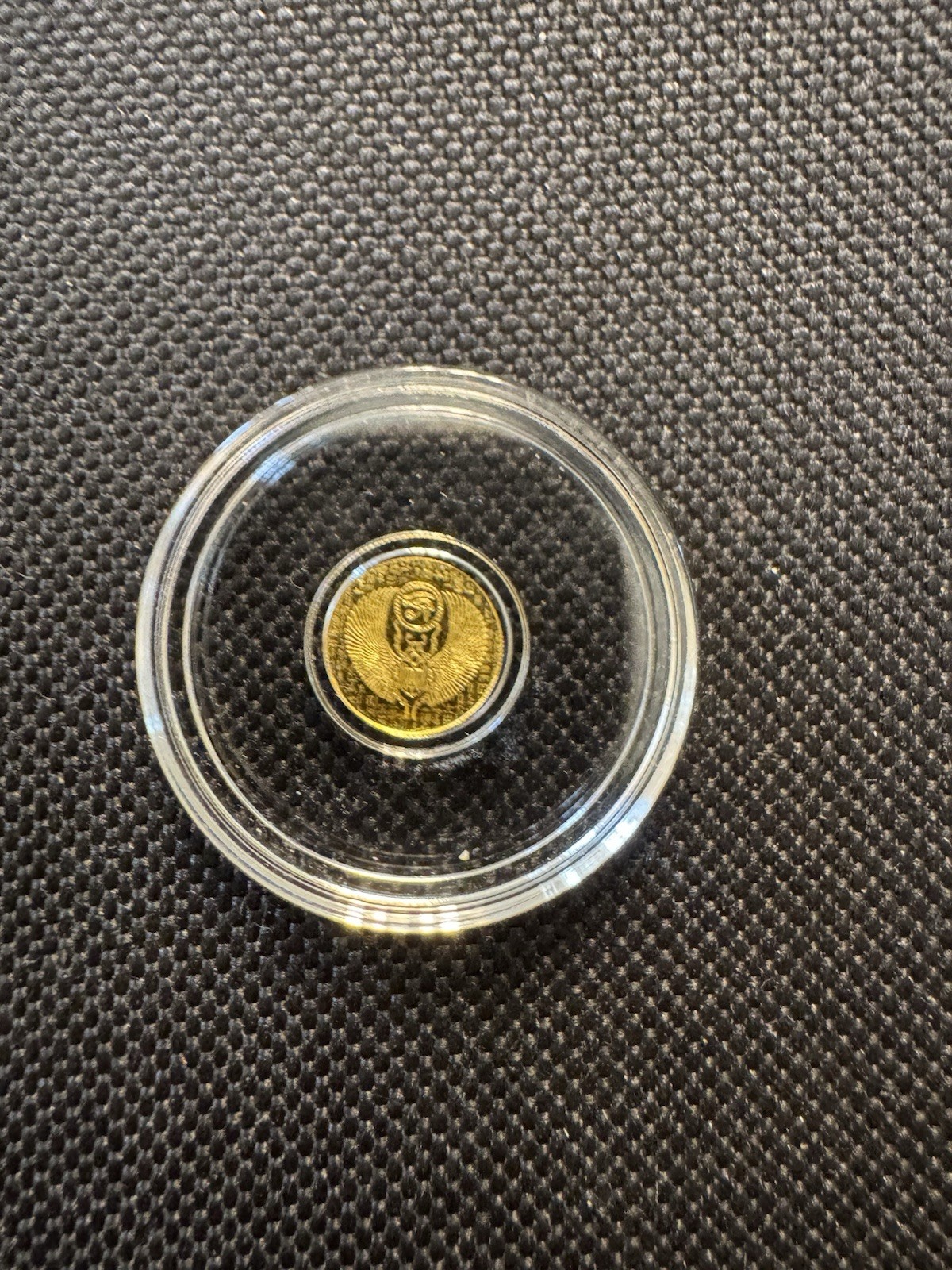 1/200 oz Gold Round • Eye of Horus & Ankh Wings Design • .9999 Fine Gold • Egypt