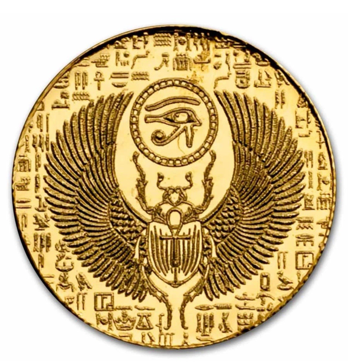 1/200 oz Gold Coin Round: Egyptian Scarab in Case – MPM