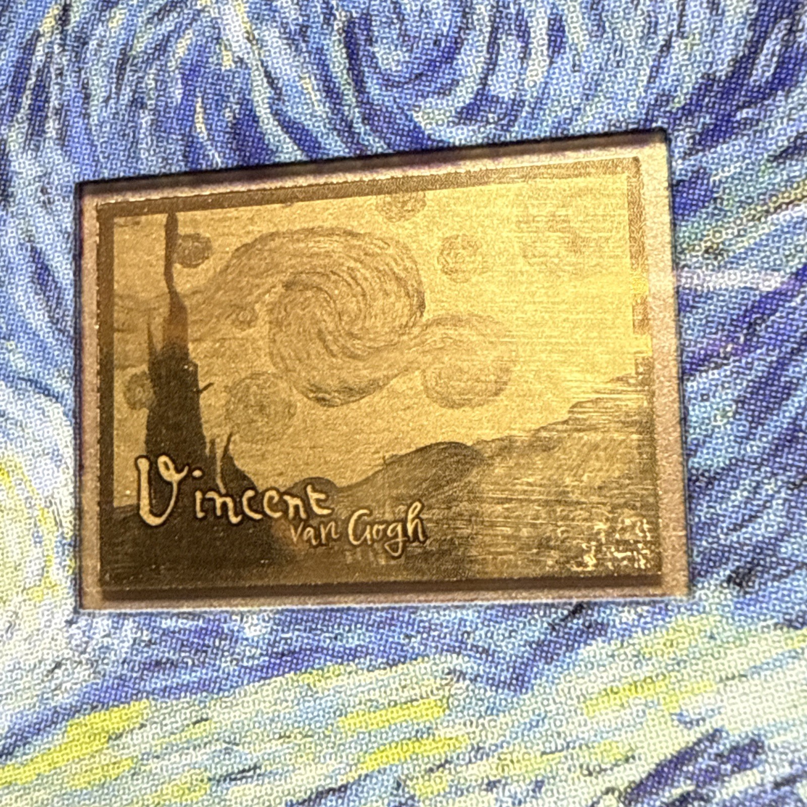 2025 Vincent Van Gogh Starry Night 1/1000Oz .999 Gold Coin card 3000 Francs Chad