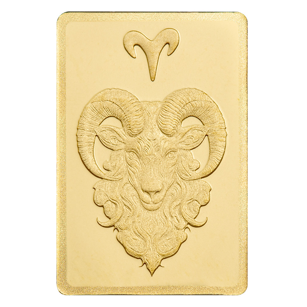 Pamp Suisse Zodiacs 0.5g Gold Bar in Assay Card – Aries