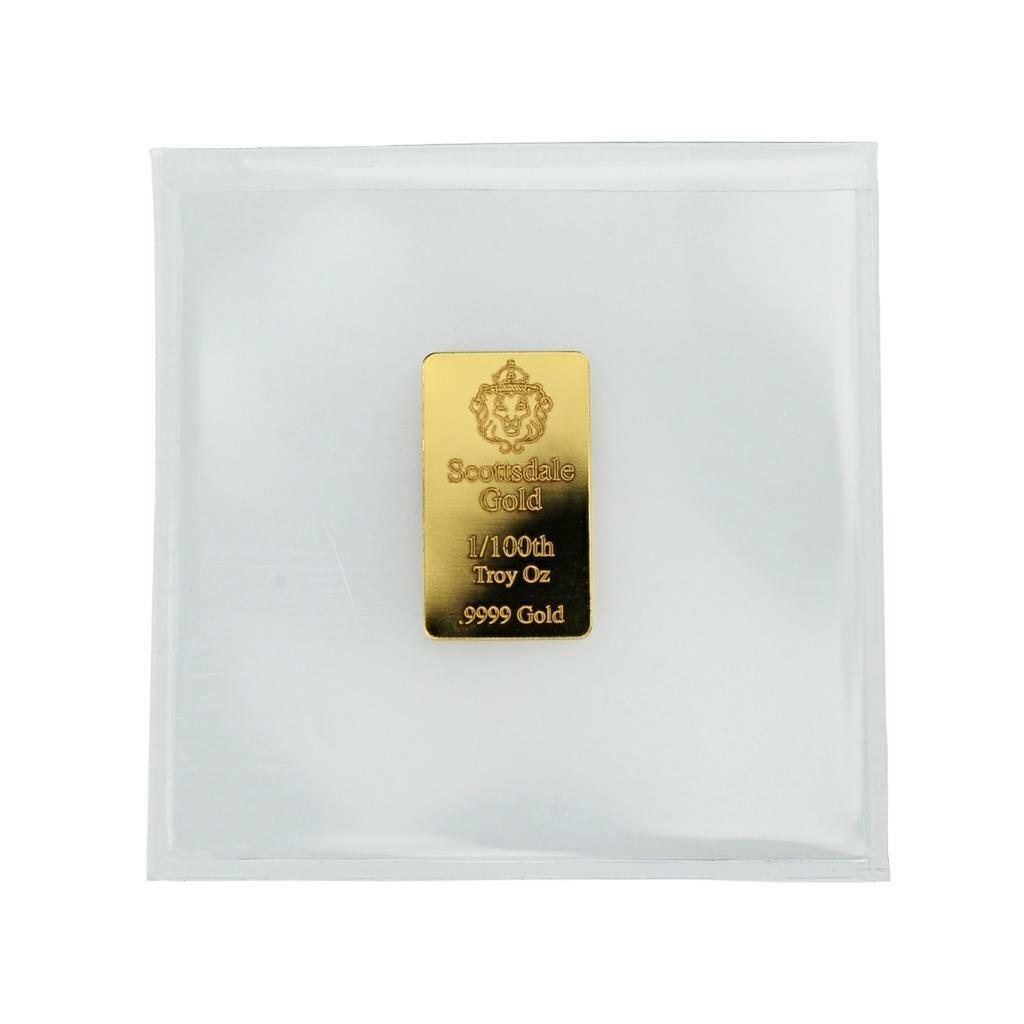 1/100 oz .9999 Gold Bar by Scottsdale Mint – Fractional Gold Bullion #A504
