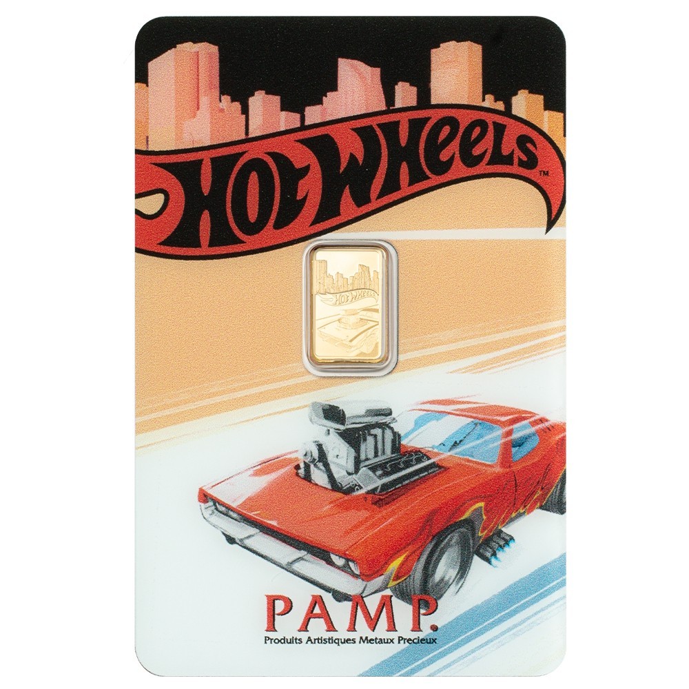 PAMP Suisse Hot Wheels Race to Win 1 Gram .9999 Fine Gold Bar – 5,000 Mintage