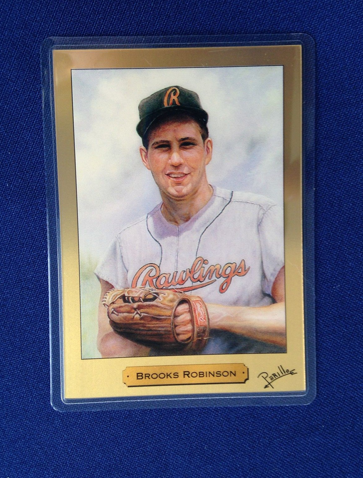 1992 Brooks Robinson PM Precious Metal Cards Mitsubishi Ser #0262 Gold E0902