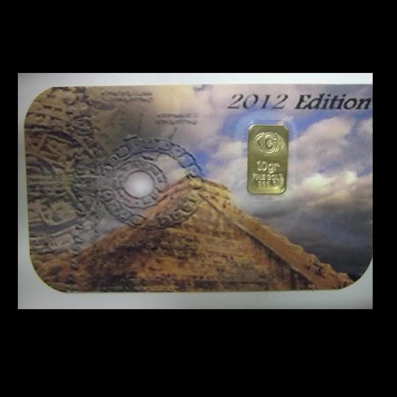 10 GRAlN ( NOT GRAM ) 24K PURE 9999 GOLD BULLION 2012 COLLECTOR EDITION BAR