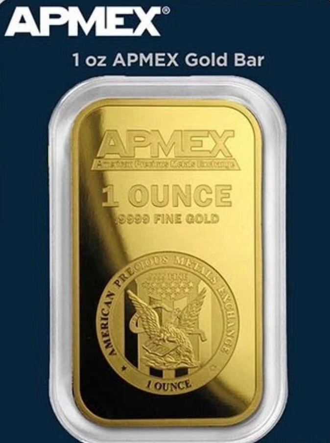 1 oz .9999 Gold Bar by APMEX (In TEP Package)-Pre-Sale