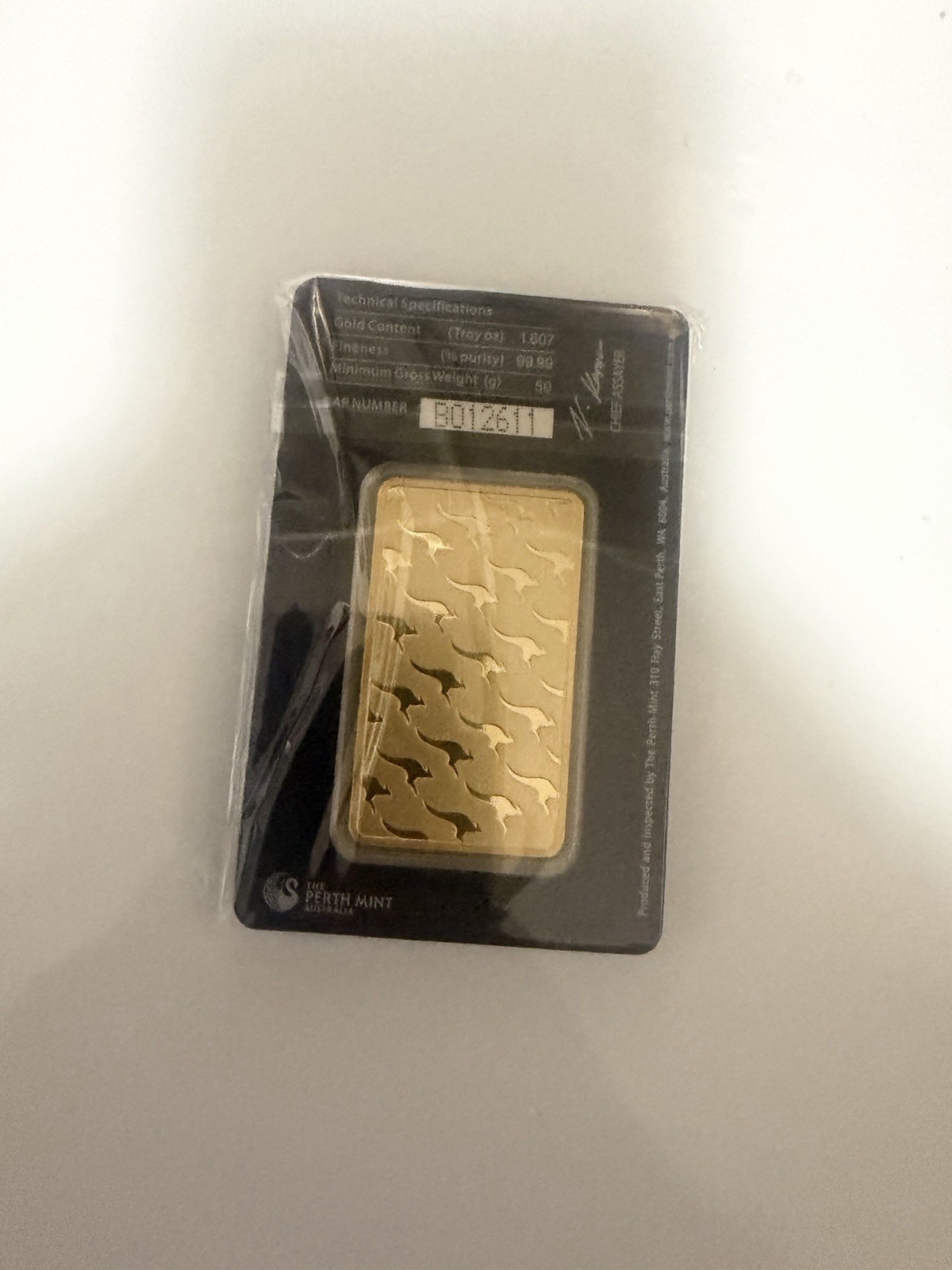 The Perth Mint 50g Gold Bar 99.99% Pure Gold Bullion – 50g Total Content