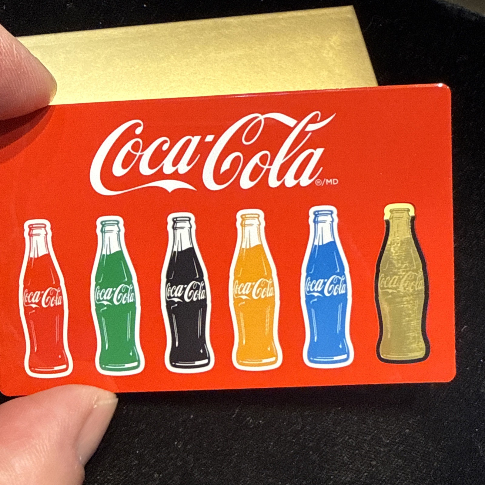 1/1000TH OZ GOLD CON CARD COCA COLA ICONIC BOTTLES