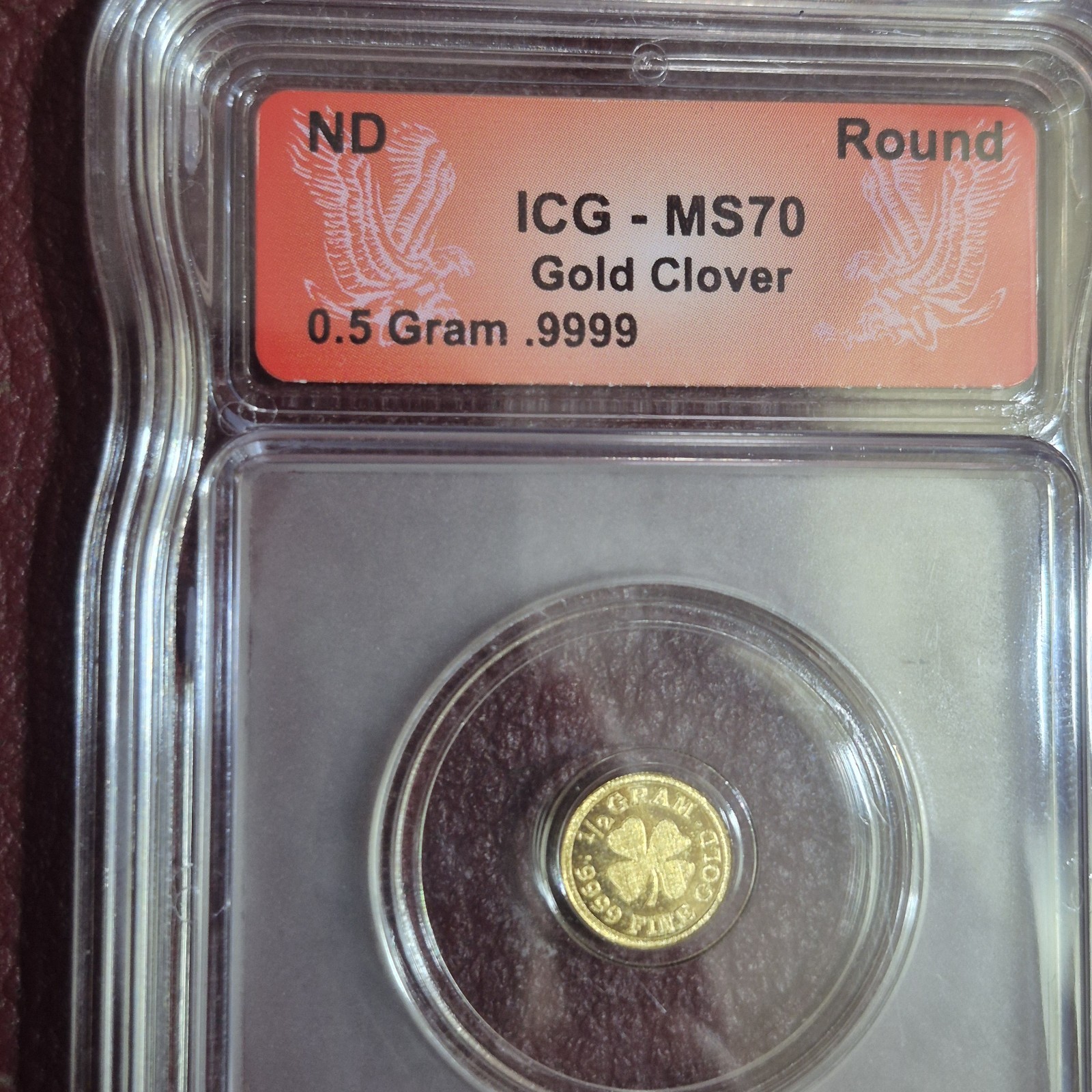 .5 gram Gold Clover .9999 round