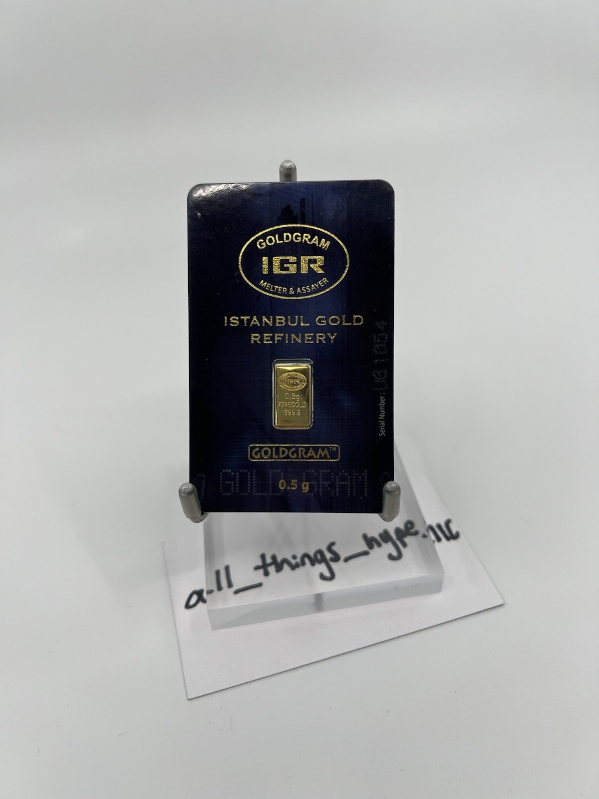 IGR .999 Gold 1/2 Gram Bar Sealed in Assay Card