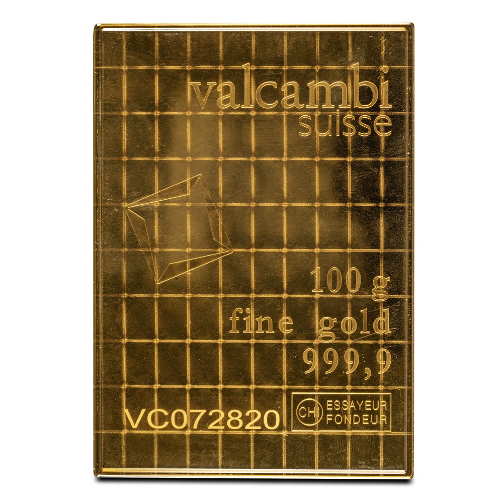 100 Gram Valcambi Gold CombiBar (100x 1g with Assay)