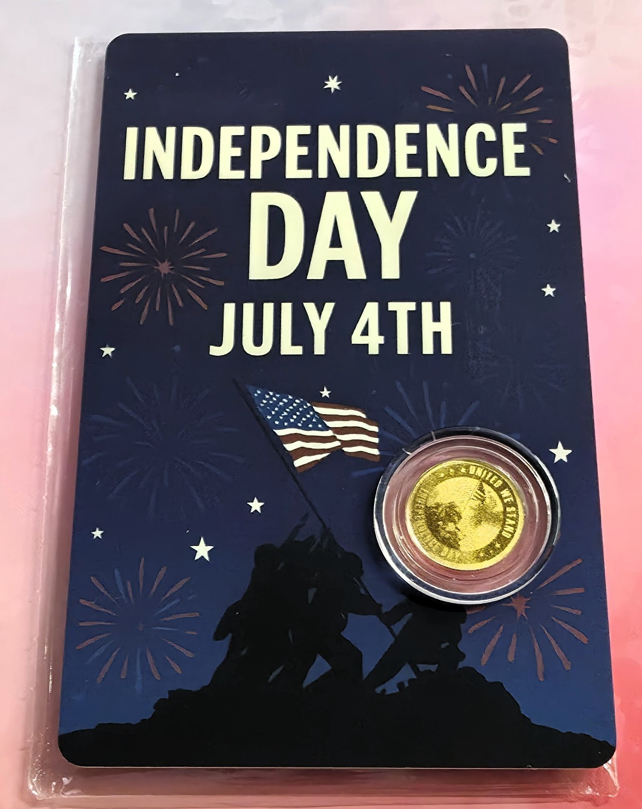 2026 Independence Day 4th July Gold Coincard 1/1000 oz – Limited Mintage 9,999