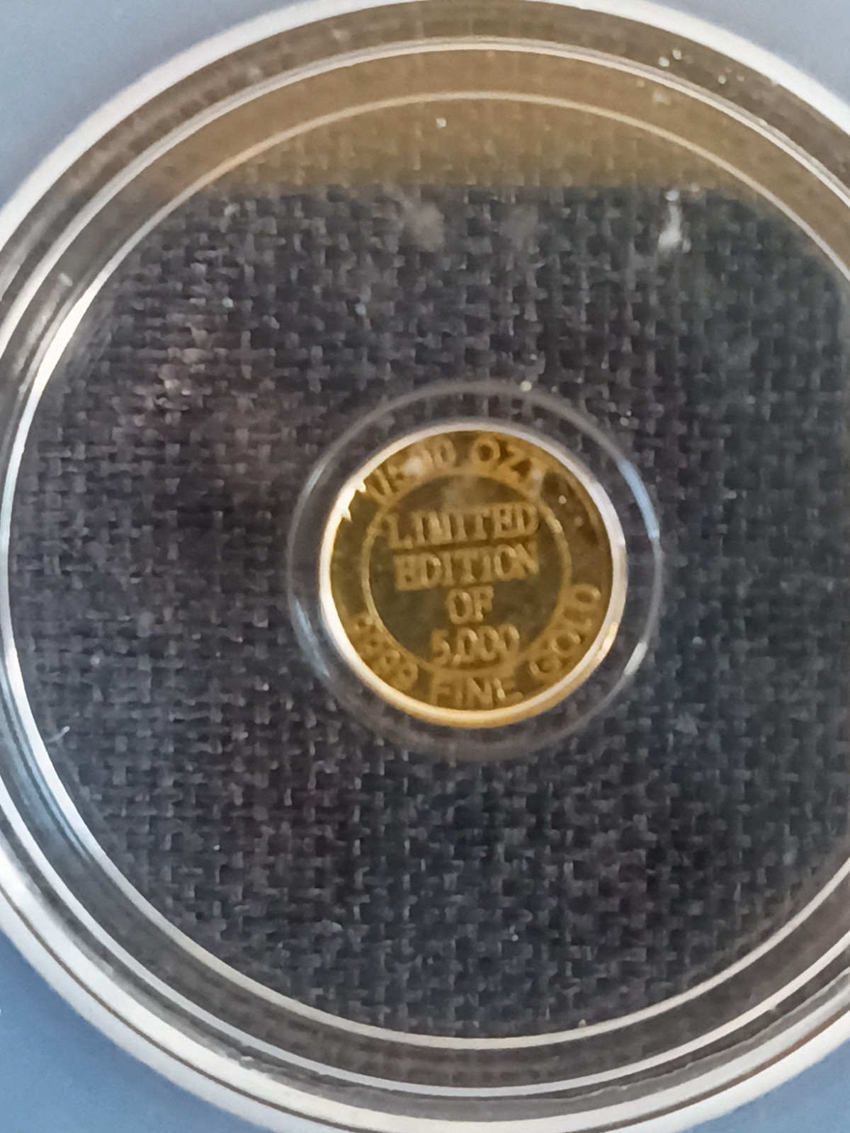 ICG MS70 Cowboy Gold Round 1/500th oz Gold Precious Metal Content Limited To 5k