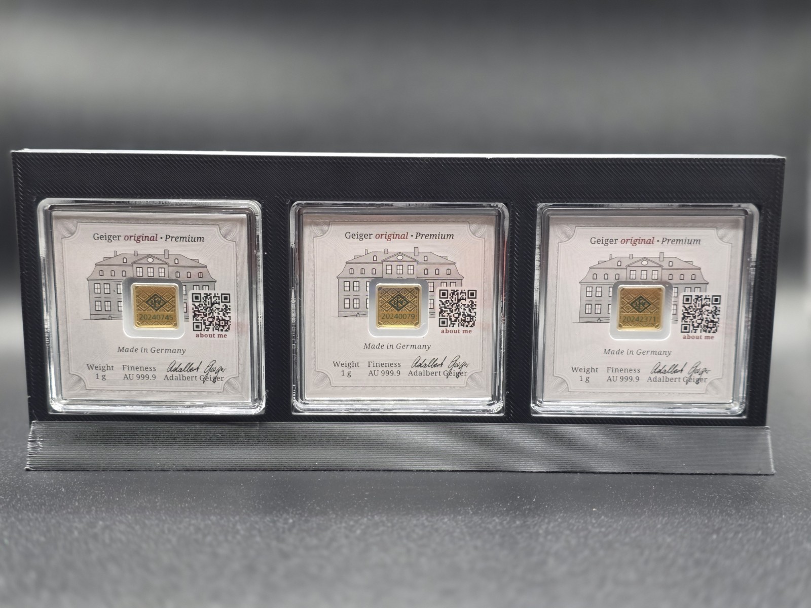 🔥Geiger 1g Gold Bar Set with Display. USA, Canada, Mexico, 5000 Limited Edition