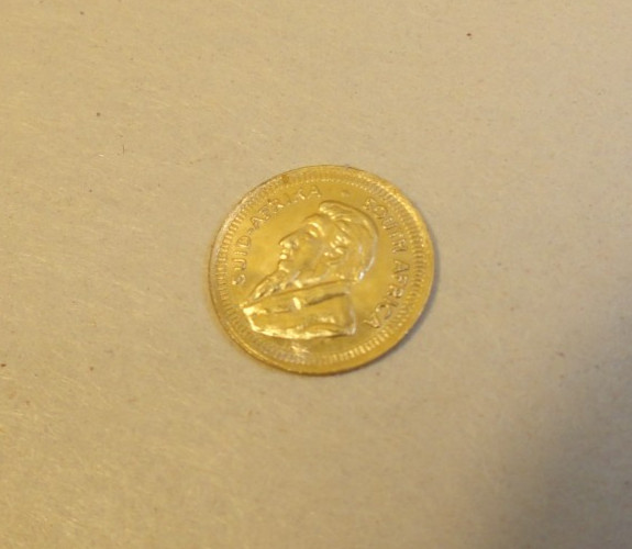 14kt Gold Mini Krugerrand International Monetary Mint, 1980 1/10th gram