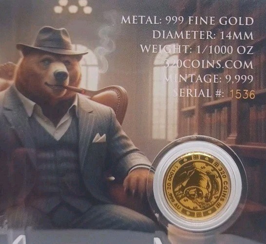 1/1000 OZ .999 Fine Gold Round – Limited Edition (9,999 Minted) – 2026 Gangster