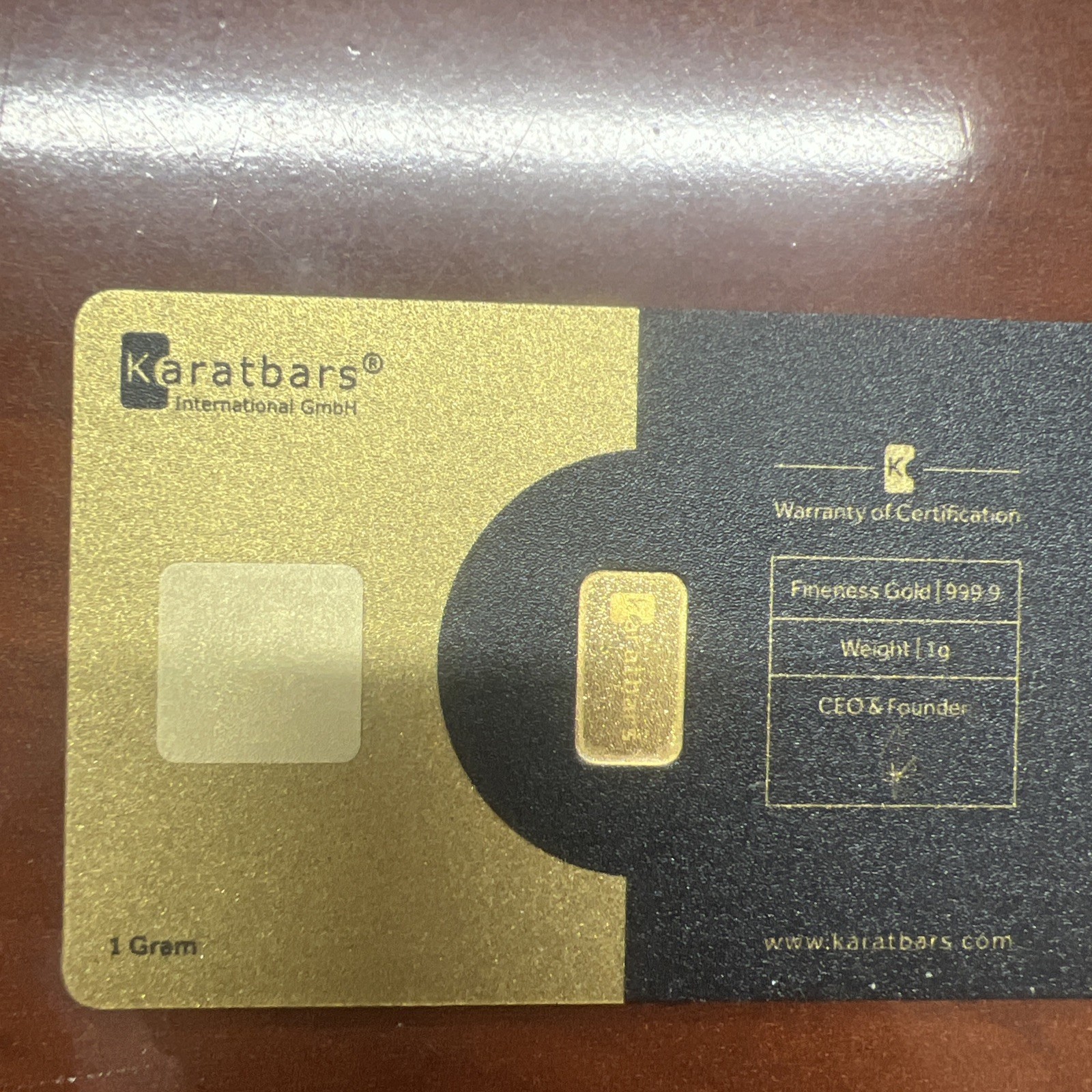 Karatbars 1g Gold Bar .9999 Fine 24K KARAT Bullion In Assay – Sealed Investment