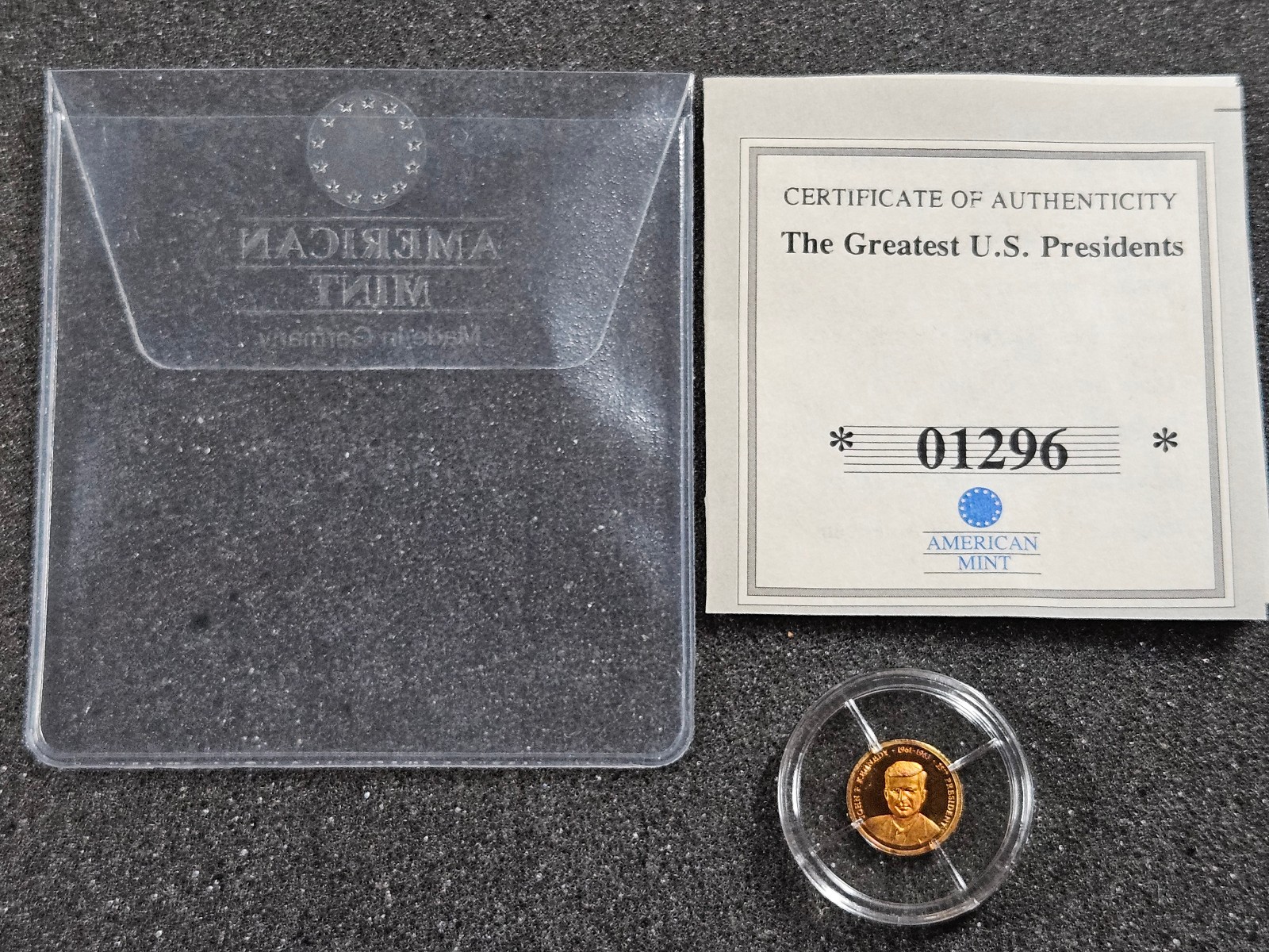 🌟2009 AMERICAN MINT 1/2 g 14k Gold 0.585 Round JOHN F. KENNEDY JFK PRESIDENTS