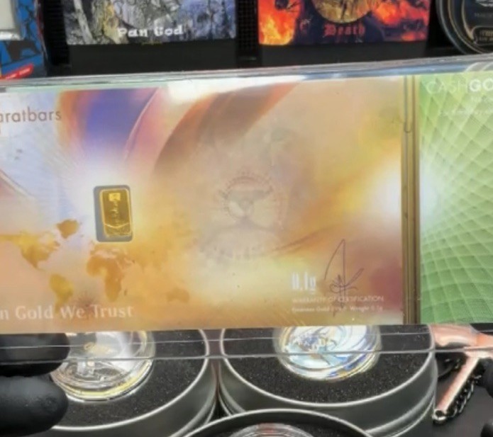 GOLD KARATBARS NADIR 1/10 GRAM GOLD BAR 999.9 24K GOLD BULLION Investment/gift