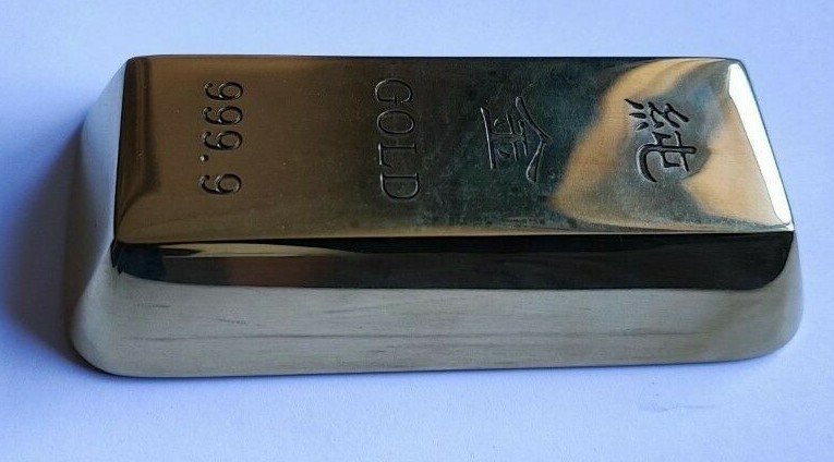 100% BRASS Bar paper weight home office decor. heavy polished
