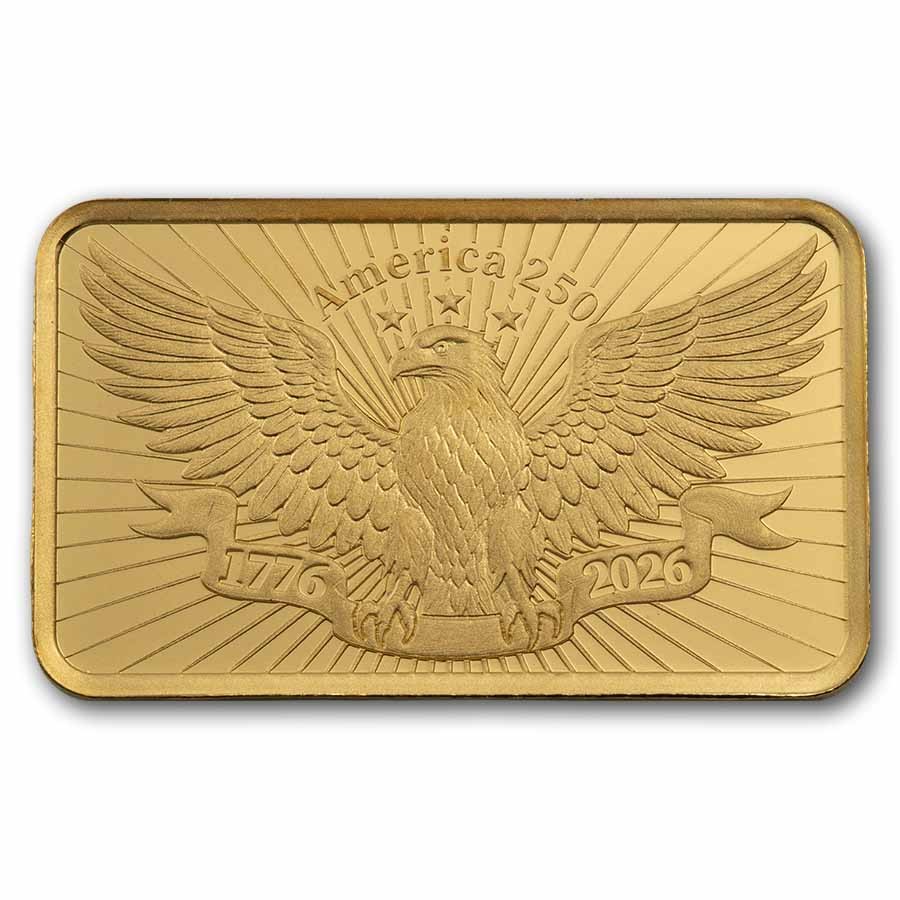 2.5 gram Gold Bar – PAMP 250th Anniversary of the USA