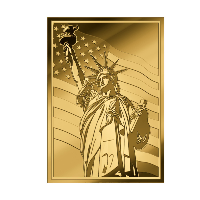 250th Anniversary Happy Independence Day 1/1000 oz Gold Coin in Card