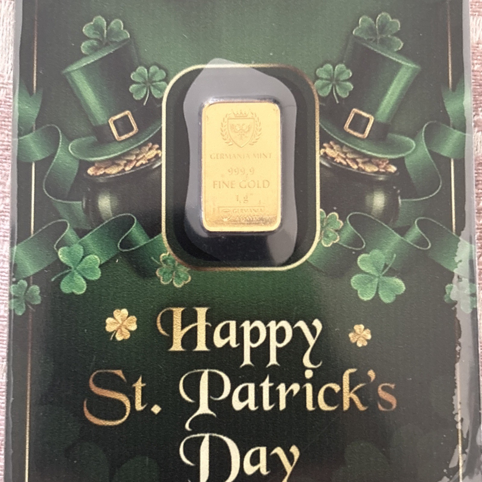 HAPPY ST. PATRICK’S DAY 1 g Gold Bar