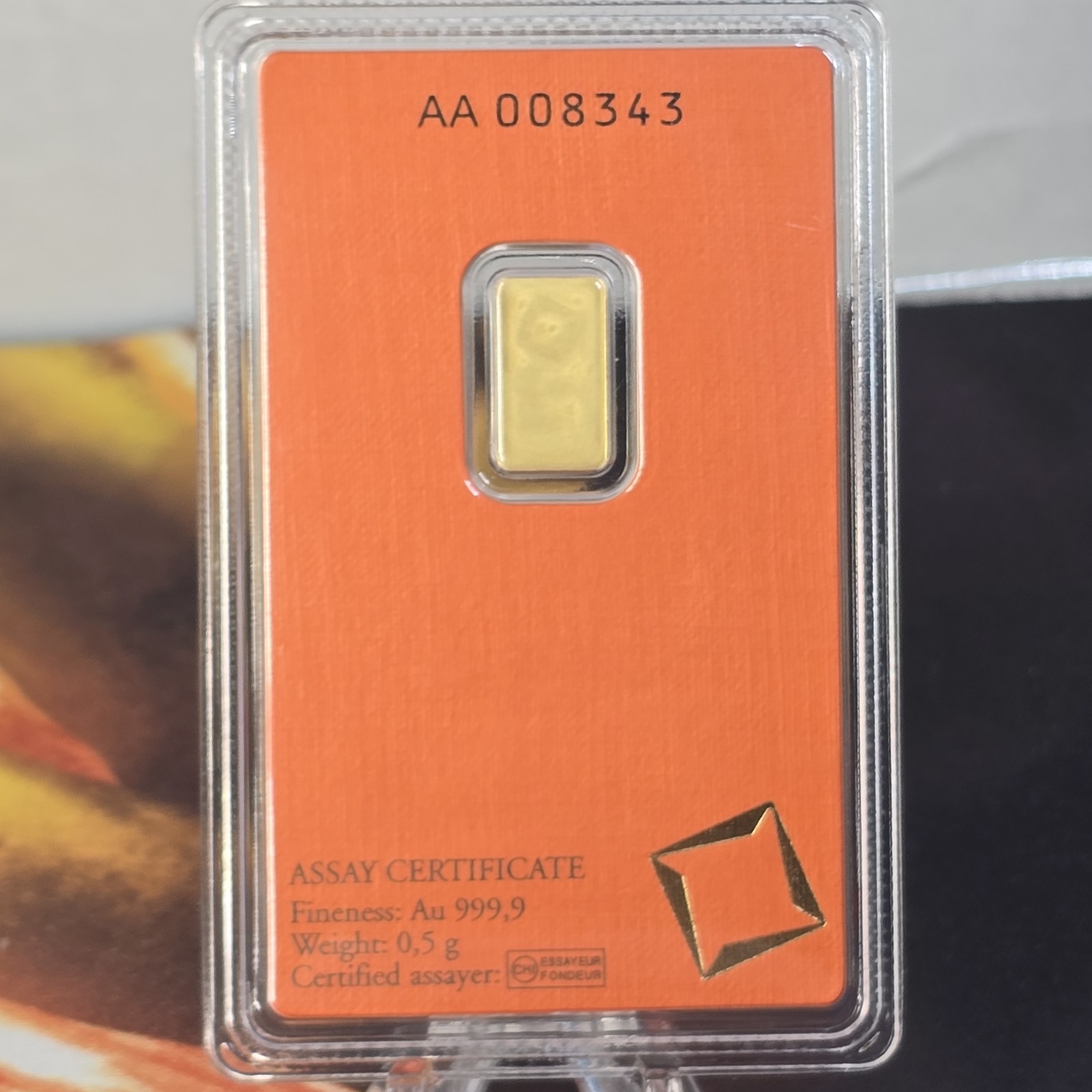 1/2 gram Gold Bar – Valcambi Suisse – 999.9 Fine in Sealed Assay