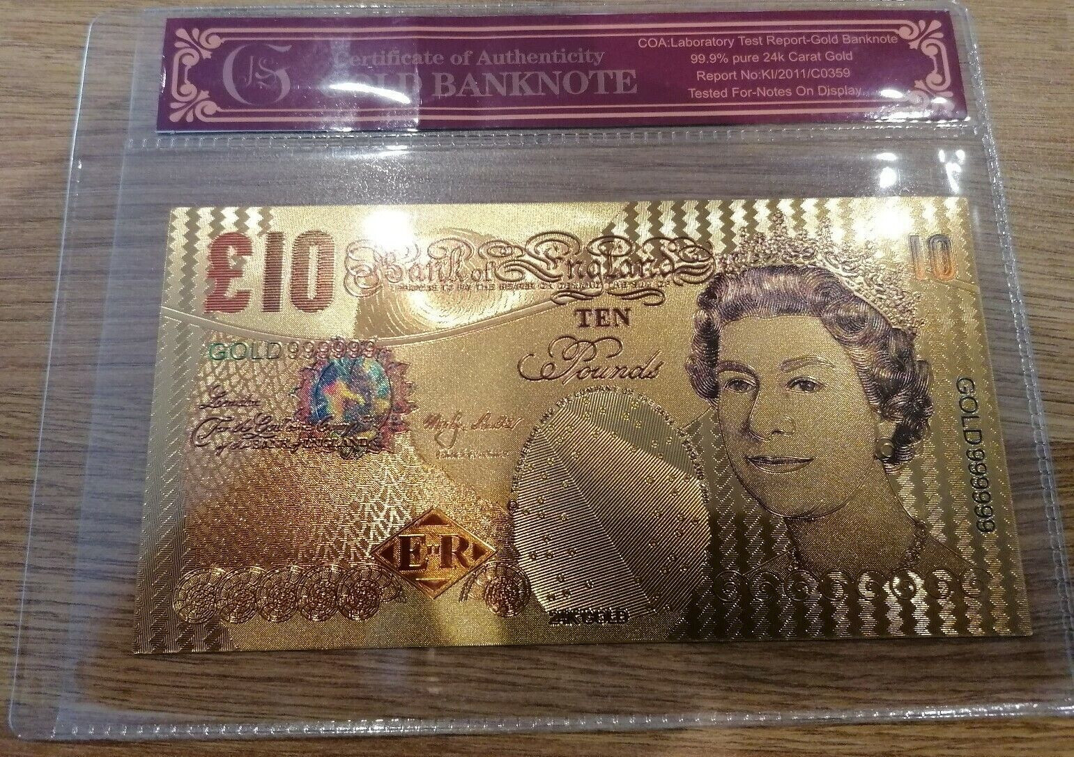 Gold Note Bar Coin Investment Bullion Note 5, 10, 20 & 50£ inflation money: Gold