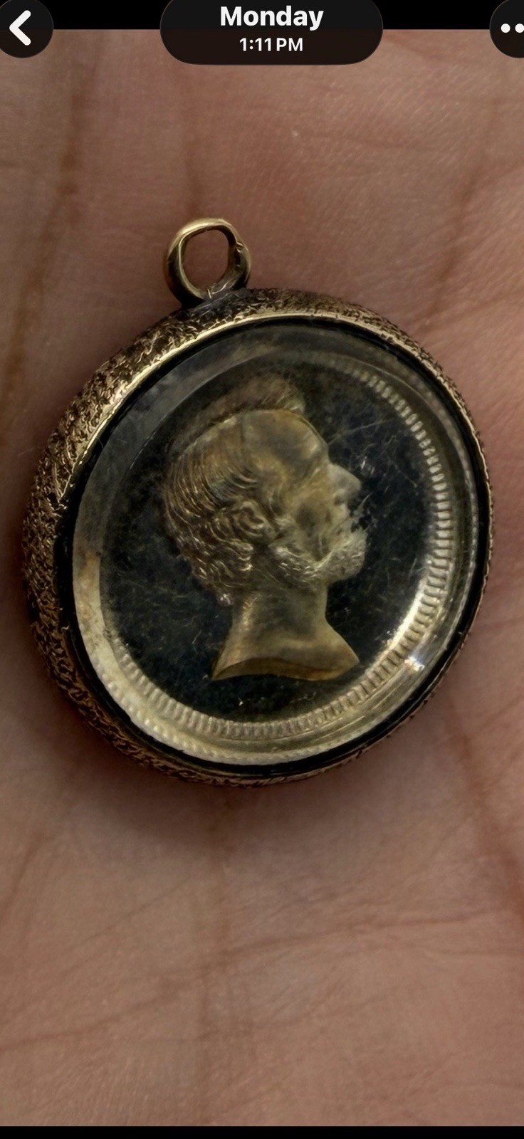 Rare and beautiful Circa 1865 Washington / Lincoln Medal / In 14k Gold Pendent