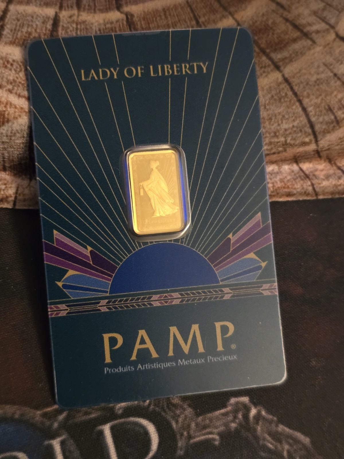 2.5 gram Gold Bar – PAMP Suisse Lady of Liberty (In Assay)
