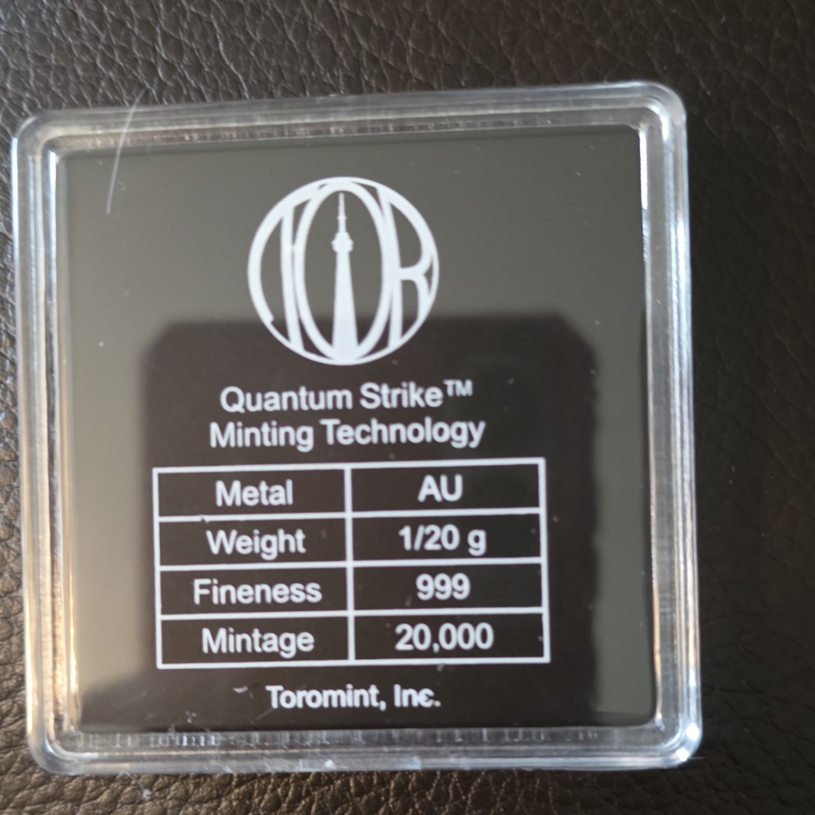 Toromint Inc Quantum Strike Minting Technology .999 Gold Bar 1/20 g F-15 Eagle