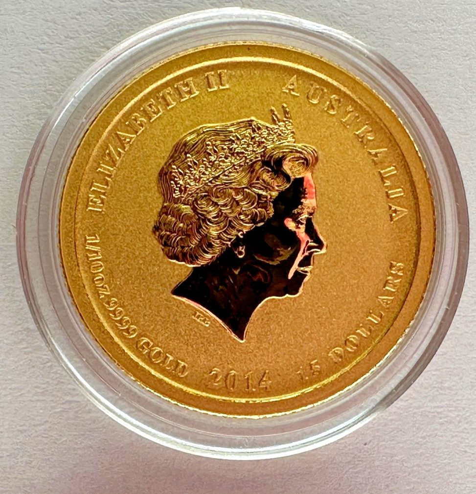 2014 Australia Gold Silver Coral Sea 2 Coin Lot 1/10 Oz .999 Gold 1/2 Silver Set