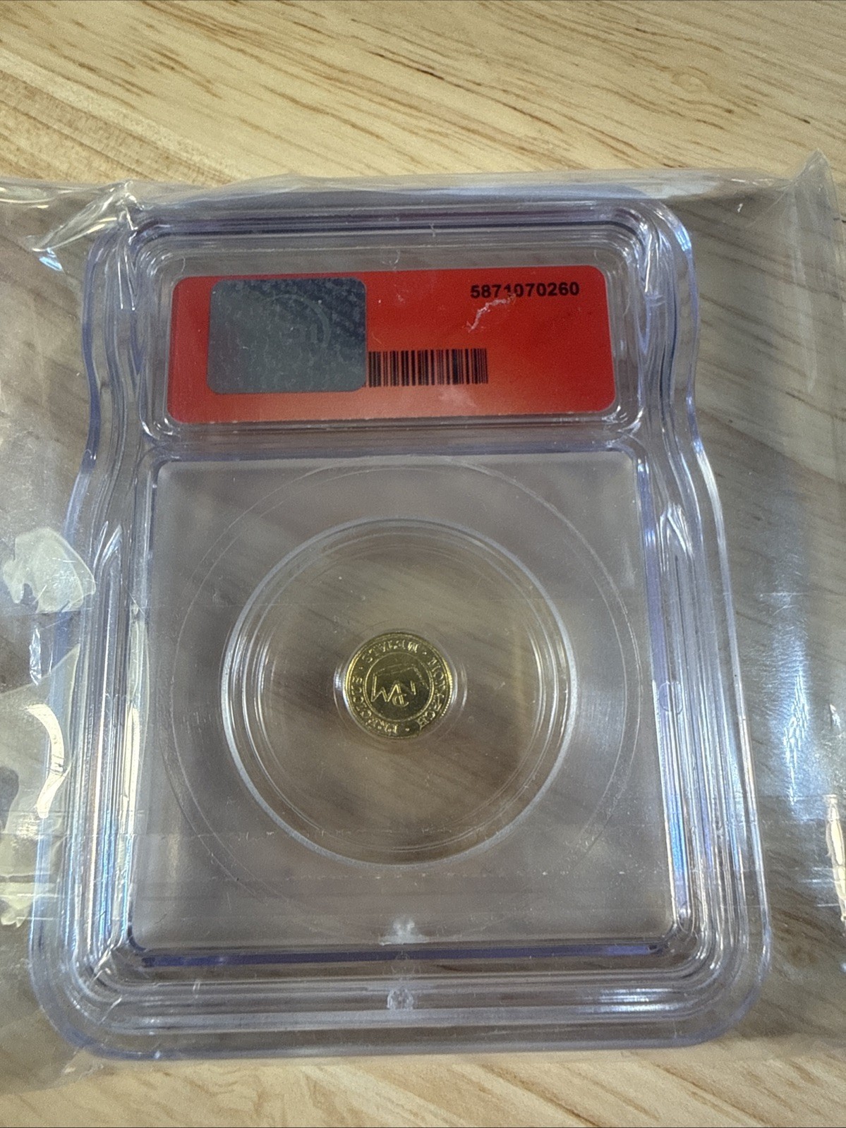 .5 (1/2) gram 0.9999 Fine Gold ICG MS70 Round Monarch Precious Metals Clover 🍀