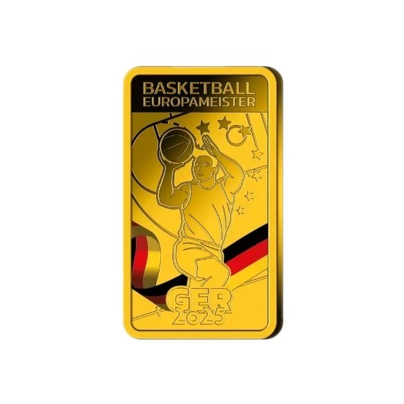 Gold Bar Basketball European Champion 2025 Germany 50 Tala Samoa 1/200oz