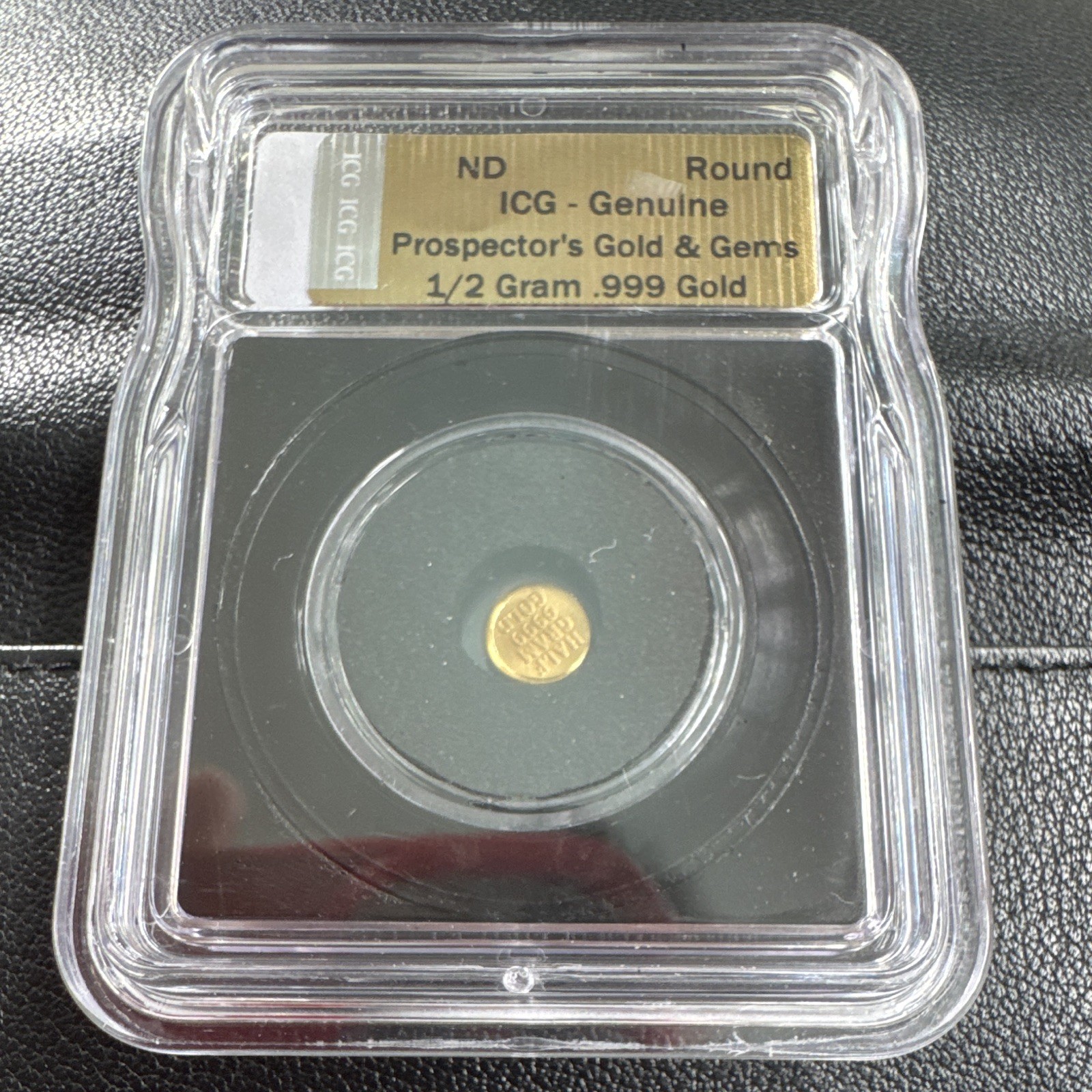 Prospector’s Gold & Gems 1/2 Gram .9999 Fine Gold Round Bullion