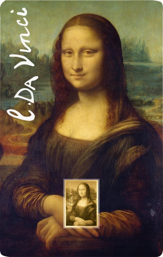 MONA LISA Da Vinci 1/1000 Oz .999 Gold in Coin card
