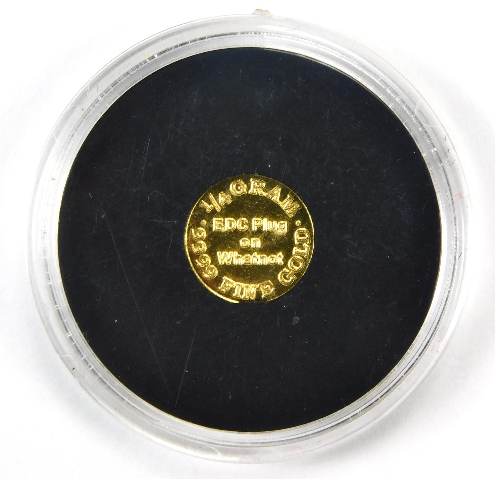 EDC Plug On Whatnot 1/4 Gram 24k .9999 Fine Gold Round Coin A