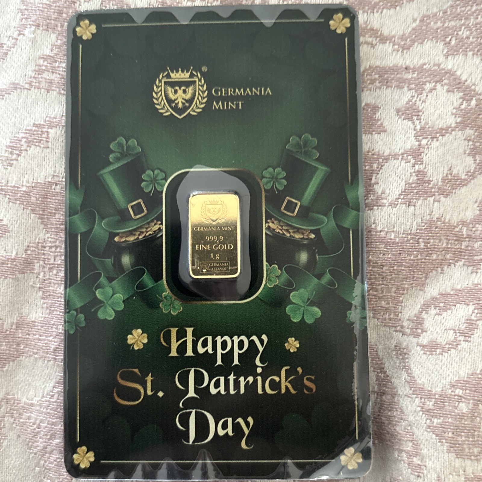 HAPPY ST. PATRICK’S DAY 1 g Gold Bar