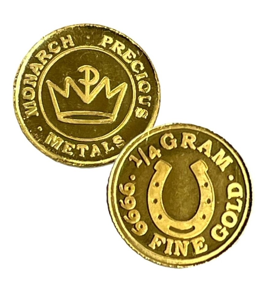 Lot 2 x .9999 Fine Gold Round – Lucky Horseshoe in Capsule 1/2 Gram Total