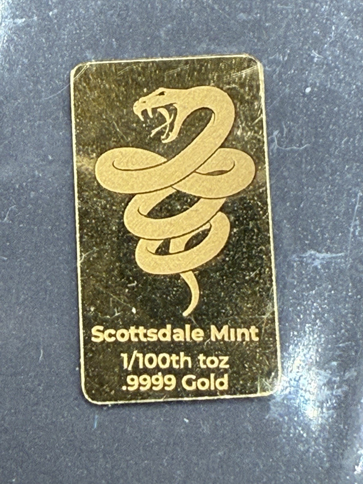 Scottsdale Mint 1/100 oz Gold Fine .999 Fractional Bullion Bar